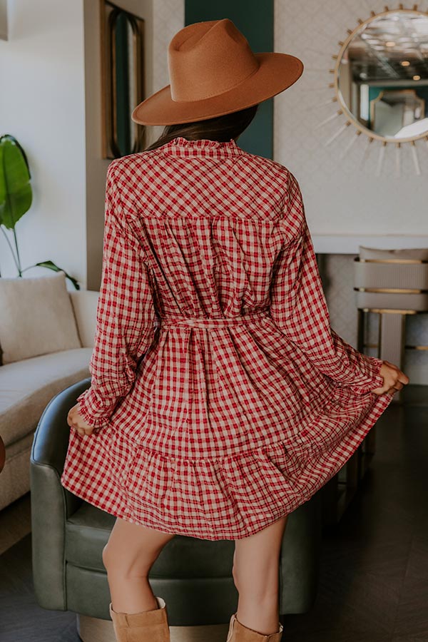 Orchard Stroll Plaid Mini Dress Image - 2