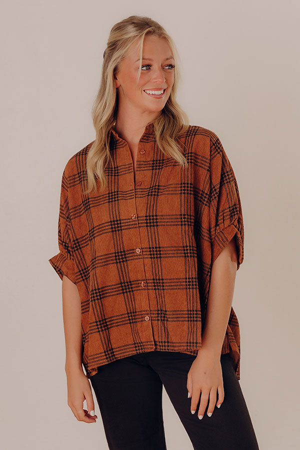 Fall Vibes Corduroy Button Up Image - 1
