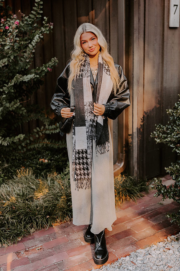 Cozy Moment Waffle Knit Maxi Dress in Grey