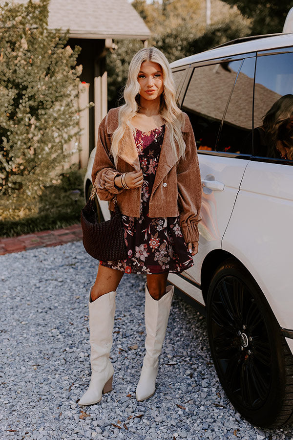 Vino Sippin' Floral Mini Dress