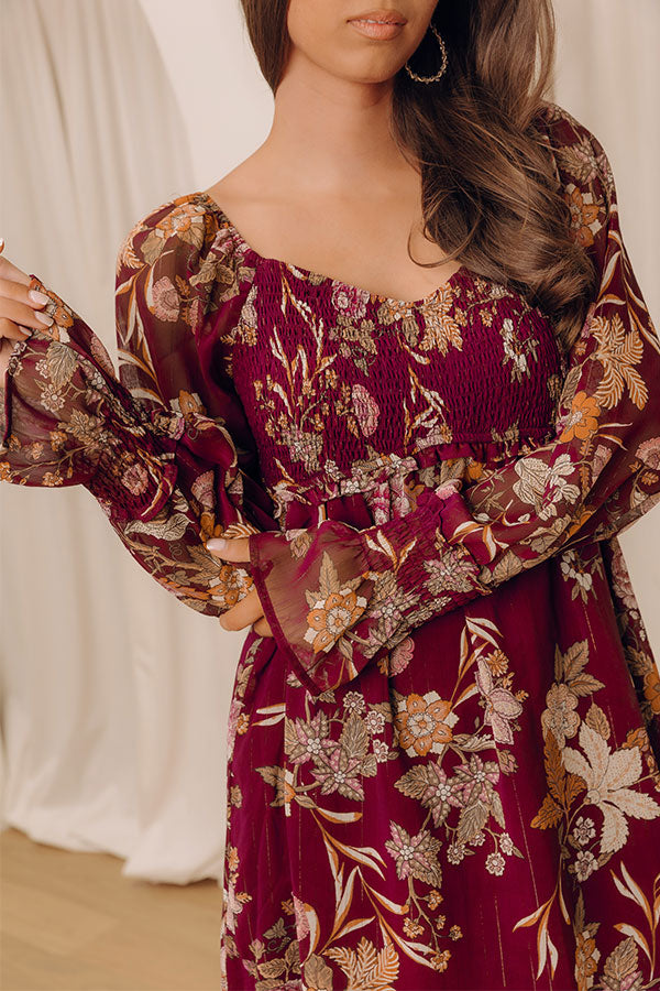Vino Sippin' Floral Mini Dress Image - 2
