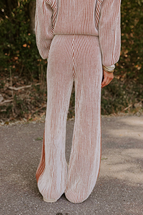 Uptown Chic High Waist Ribbed Pants