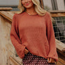Cozy A La Mode Knit Sweater in Rust Image - 1