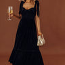 Cranberry Martini Velvet Midi in Black Image - 1