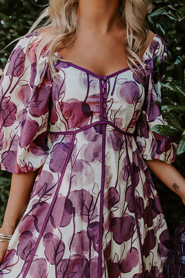 purple autumn dress Autumn Stroll Babydoll Mini Dress in Purple