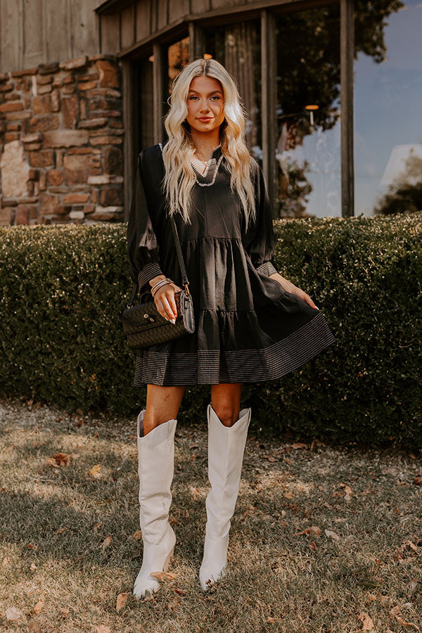 Dreamy Moment Mini Dress in Black