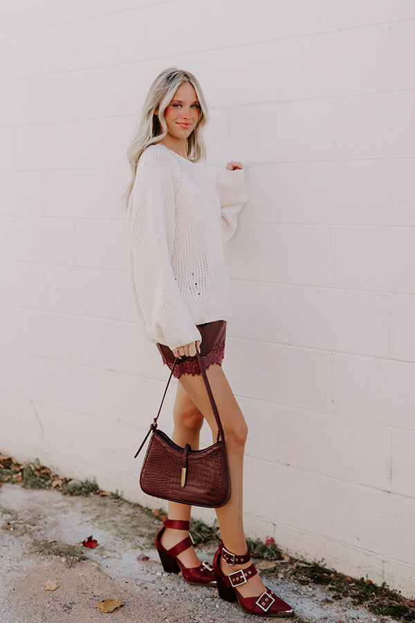 Cozy A La Mode Knit Sweater in Cream Image - 2