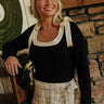 Small Town Bistro Knit Top in Black Image - 1