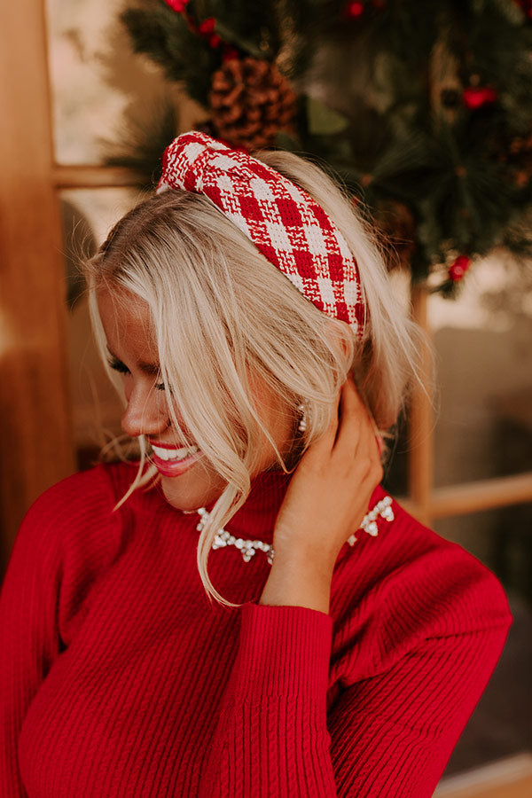 Holiday Harmony Tweed Headband in Plaid   