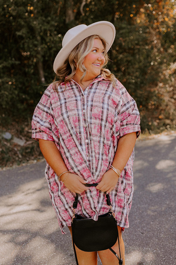 Pumpkin Patch Dreaming Plaid Mini Dress Curves   