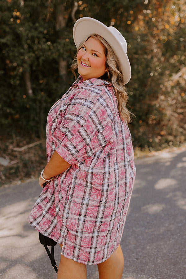 Pumpkin Patch Dreaming Plaid Mini Dress Curves   