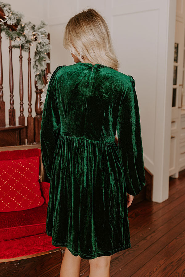 Bows And Kisses Velvet Mini Dress in Hunter Green Impressions Online Boutique Bows And Kisses Velvet Mini Dress in Hunter Green Impressions Online Boutique
