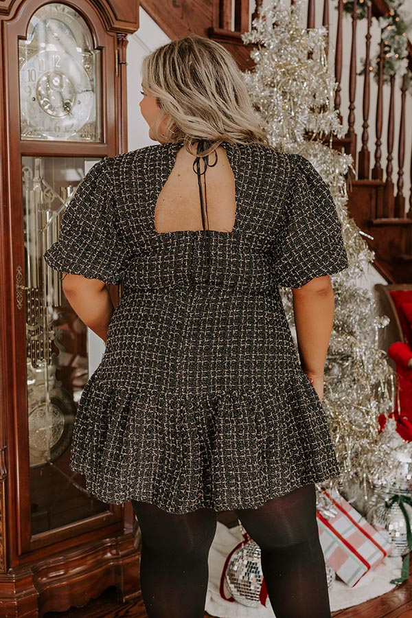 Fall Mixer Tweed Mini Dress Curves   