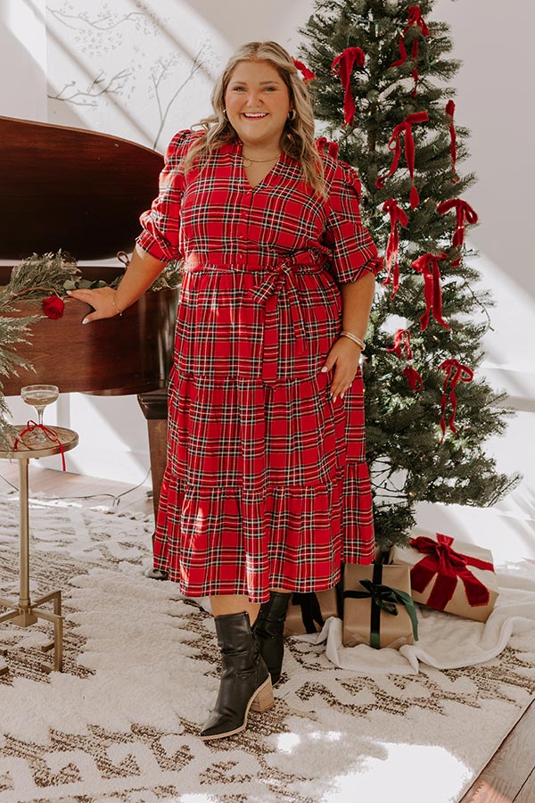 Merry Mood Plaid Midi Curves