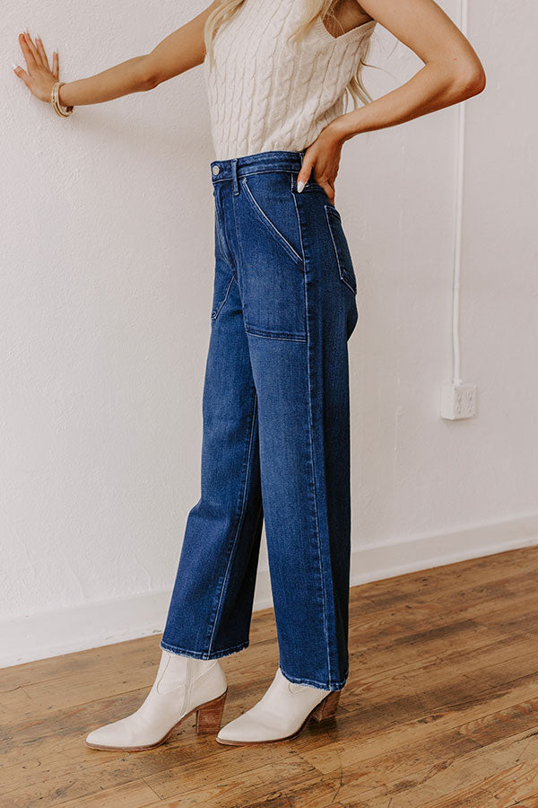 JUST USA Maeve High Waist Wide Leg Jean