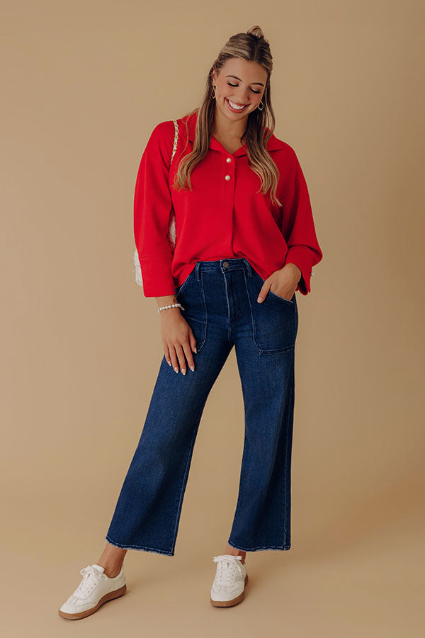 JUST USA Maeve High Waist Wide Leg Jean Image - 1