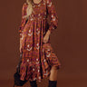 Harvest Hues Satin Midi Image - 1