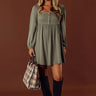 Rustic Bliss Babydoll Mini Dress Image - 1