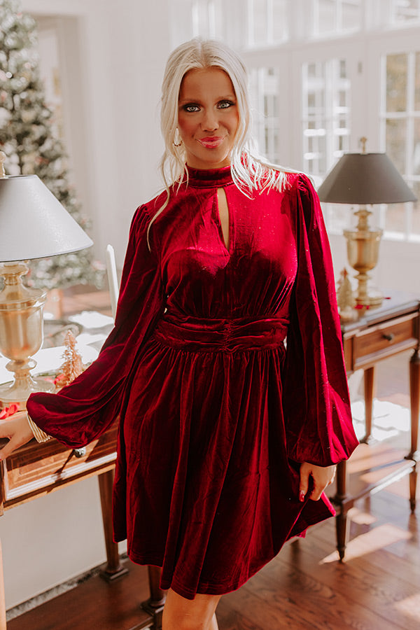 Holiday Social Velvet Mini Dress in Wine S / Wine Holiday Social Velvet Mini Dress in Wine S / Wine