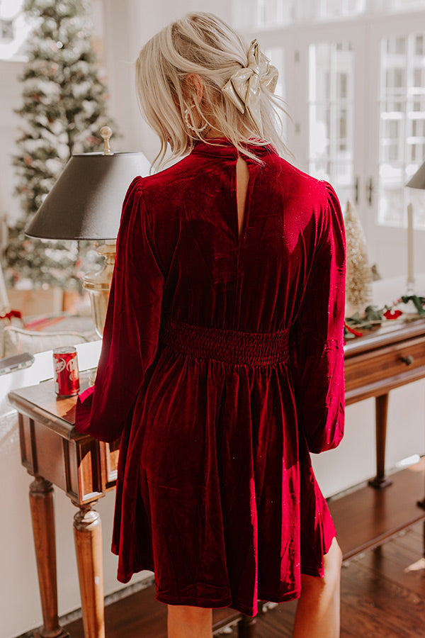 Holiday Social Velvet Mini Dress in Wine S / Wine Holiday Social Velvet Mini Dress in Wine S / Wine