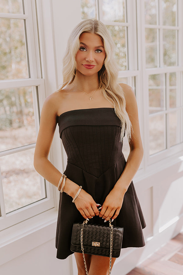 Luxe Lifestyle Scuba Mini Dress in Black S / Black Luxe Lifestyle Scuba Mini Dress in Black S / Black