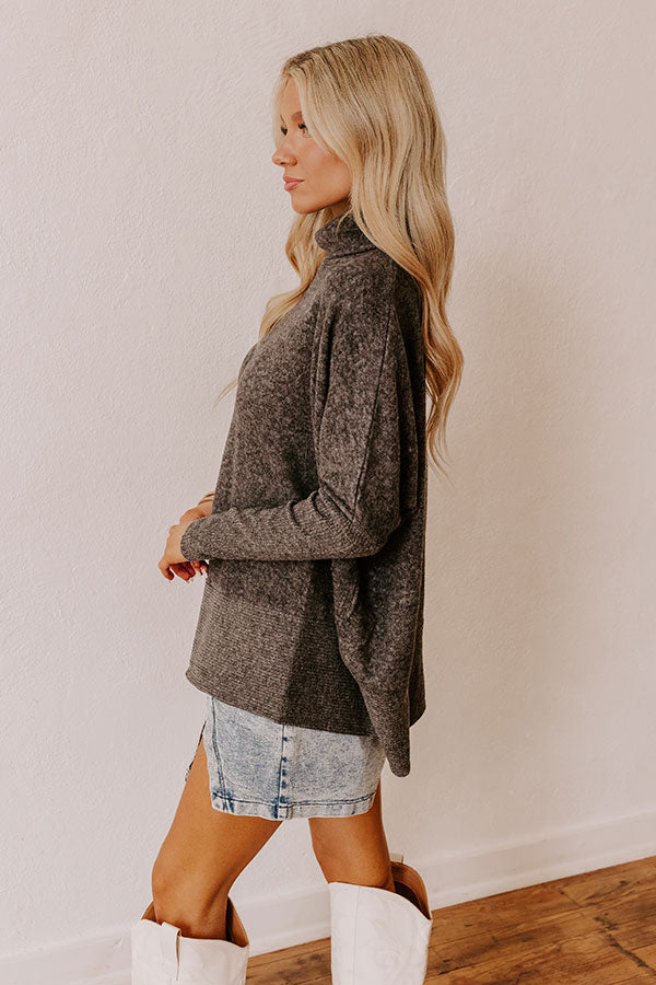 Fireside Cuddles Sweater in Black