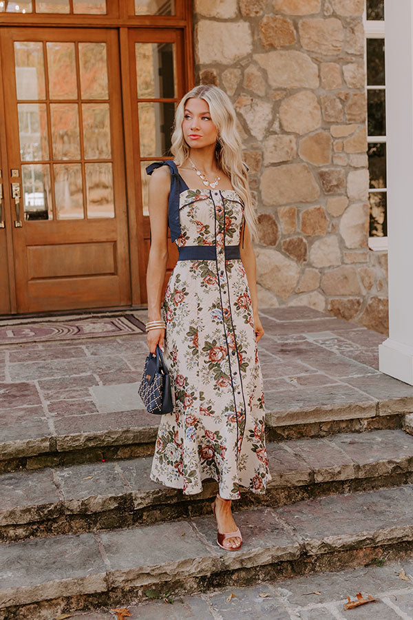 Wine Country Cutie Floral Midi