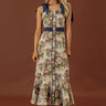 Wine Country Cutie Floral Midi Dress in Beige Image - 1