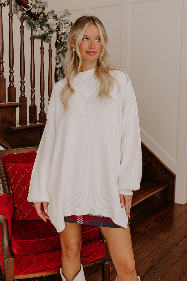 Full Of Warmth Tunic Sweater In Ivory