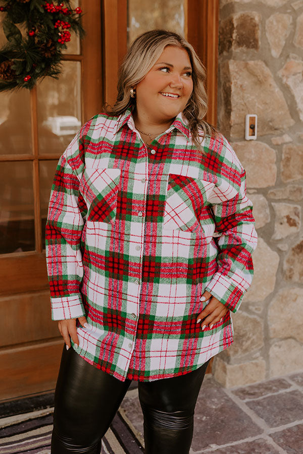 Evergreen Lane Plaid Jacket Curves   