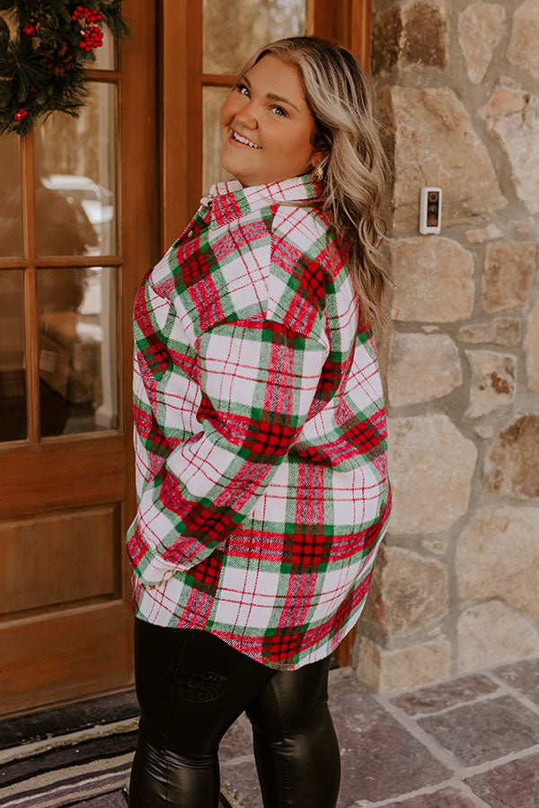 Evergreen Lane Plaid Jacket Curves