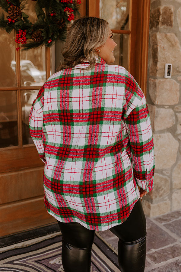 Evergreen Lane Plaid Jacket Curves