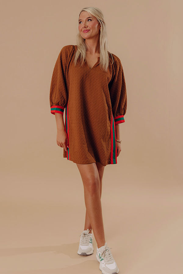 Soho Sleek Mini Dress in Camel Image - 1