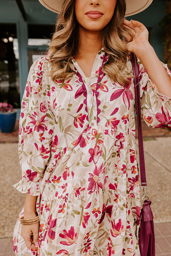 Sangria Sippin' Floral Mini Dress