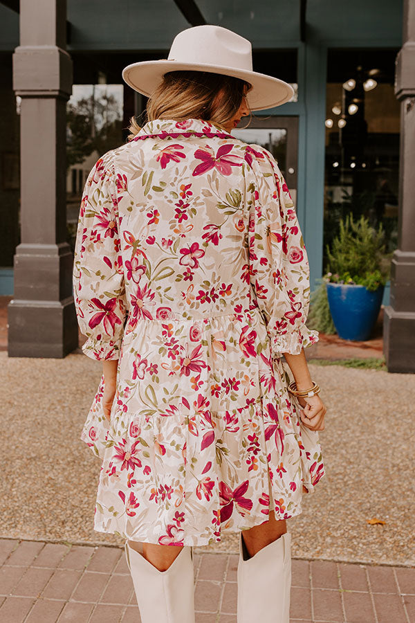 Sangria Sippin' Floral Mini Dress