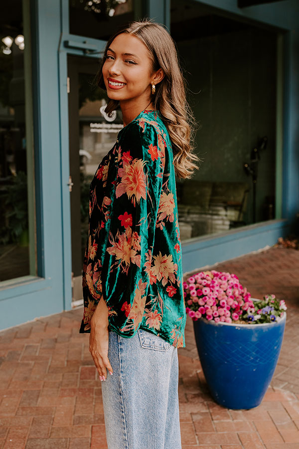 Sweet Escape Velvet Burnout Top