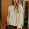 Coffee Shop Cutie Knit Sweater Top in Cream Image - 1