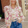 Sangria Sippin' Floral Top Image - 1