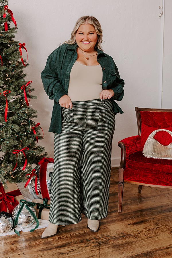 The Mila High Waist Houndstooth Pants Curves