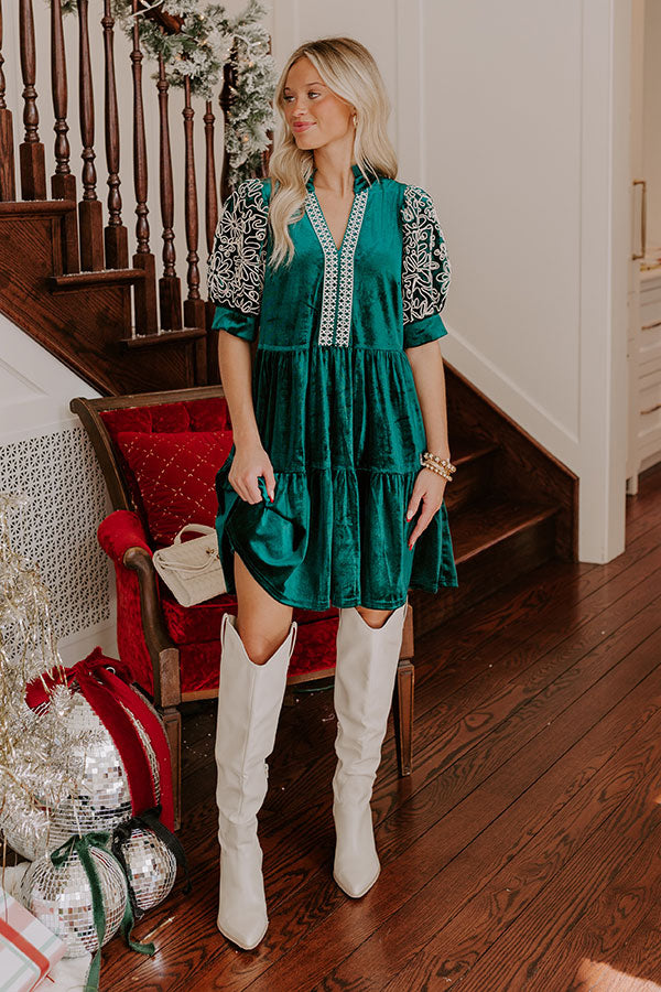 Charmed Moments Velvet Mini Dress in Hunter Green Impressions Online Boutique Charmed Moments Velvet Mini Dress in Hunter Green Impressions Online Boutique