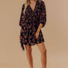Paris Nights Floral Velvet Mini Dress Image - 1
