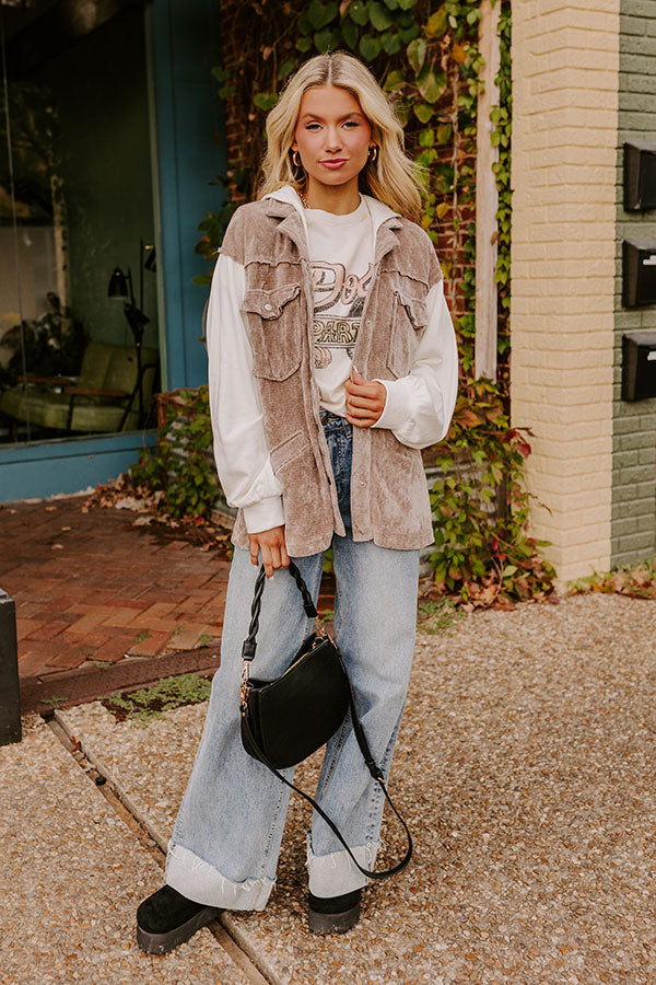 Trailside Talks Chenille Sweater in Taupe