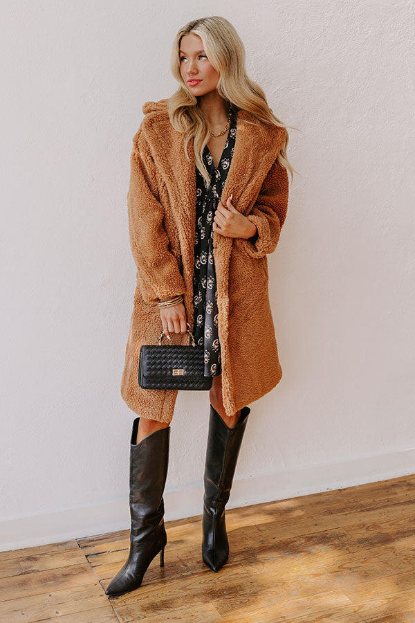 Falling For Cozy Sherpa Coat