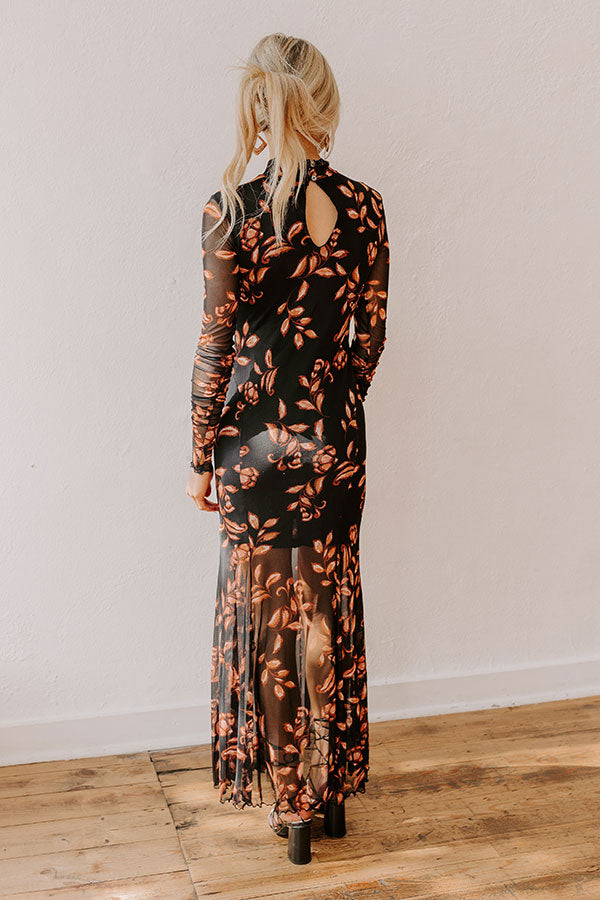 City Nights Floral Mesh Maxi Dress City Nights Floral Mesh Maxi Dress