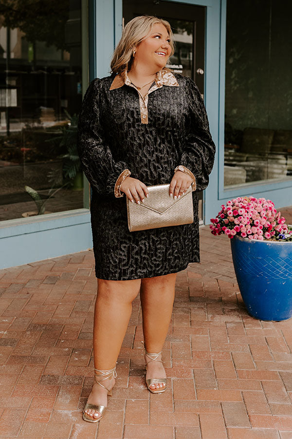 plus size velvet mini dress ELOQUII Women's Plus Size Velvet Mini Dress with Wrap Skirt