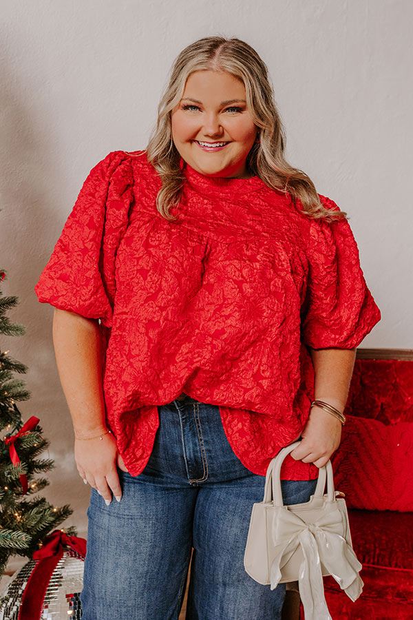 Holiday Happiness Jacquard Top Curves