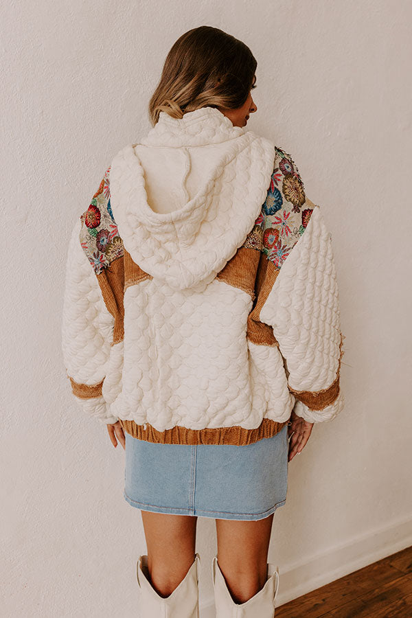 Cozy Couture Quilted Jacket in Ivory