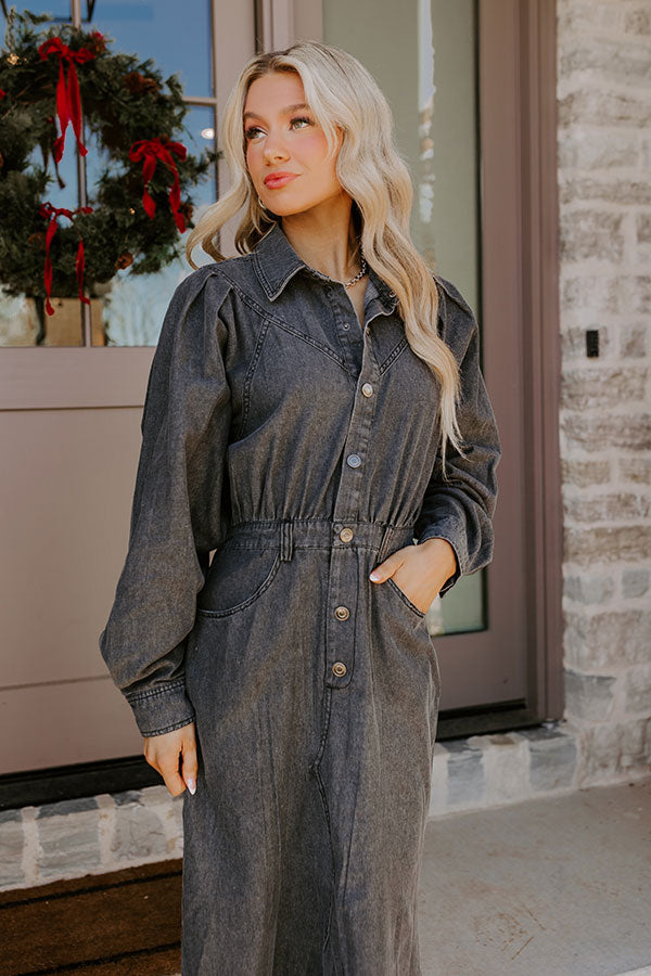white christmas dresses City Chic Denim Midi in Vintage Black S / Vintage Black white christmas dresses City Chic Denim Midi in Vintage Black S / Vintage Black