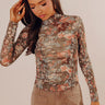 Call It Chic Floral Mesh Top in Olive Image - 1