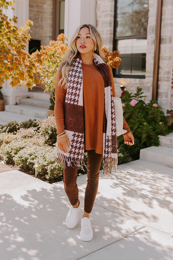 Always Cozy Sweater Top in Rust